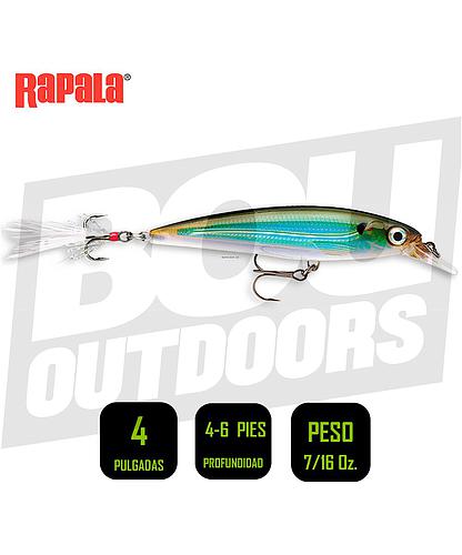 RAPALA XR10MBS X-RAP JERKBAIT 4 PULG 7/16OZ MOSS BACK SHINER