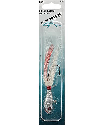 HURRICANE PLUMERO 3D STRIPER BUCKTAIL WHT 2 OZ SBJ3D-20-1