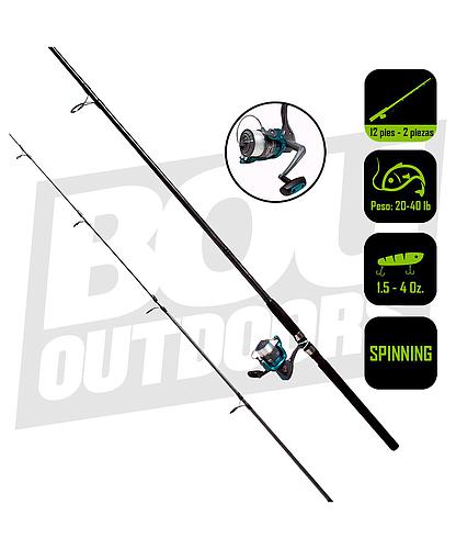 CAÑA PESCA C/CARRETE SEAHAWK 12 20-40LBS SH122S/170G