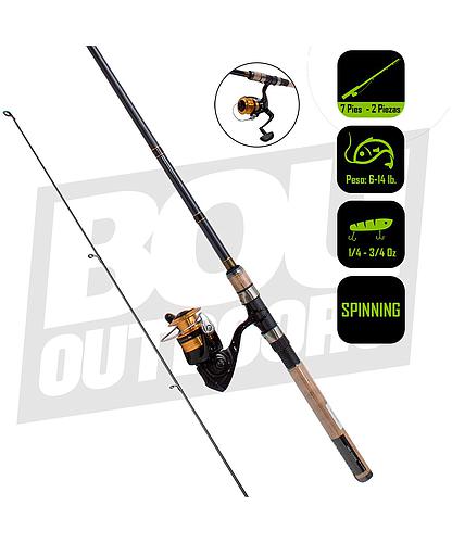 CAÑA PESCA C/CARRETE SPINNING DAIWA D-SHOCK 30/7 DSK30-B/702M