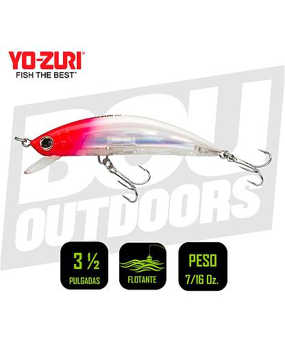 YO-ZURI INSHORE MINNOW FLOATING 3 1/2 PULG 7/16 OZ RED HEAD R1212C5