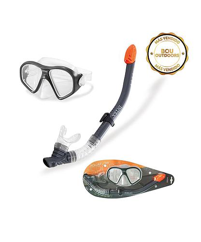 CARETA Y SNORKEL BUCEO AQUAFLOW 55648