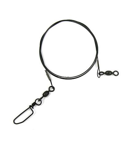 LEADER SEA STRIKER 48KFL BLACK COATED WIRE 80LB 48 PULG