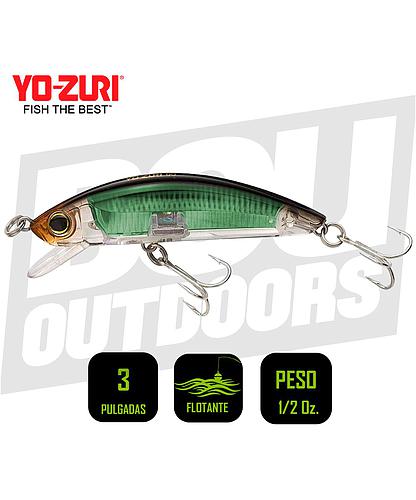 YO-ZURI INSHORE MINNOW FLOATING 3 1/2 PULG 7/16OZ  REAL MULLET R1212RMT