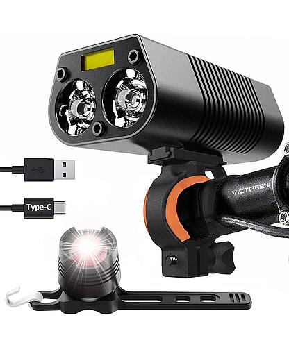 LAMPARA PARA BICICLETA VICTAGEN 2 LED 2400LM RECARG. X00212VFDP
