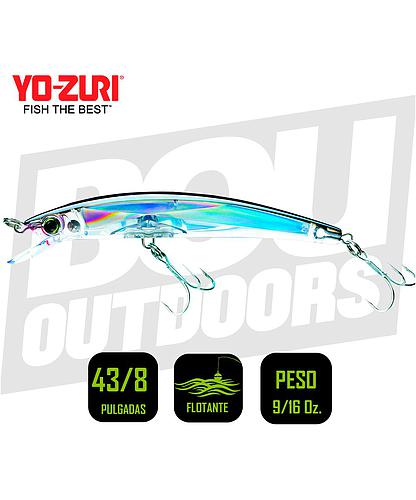 YO-ZURI HYDRO CRYSTAL MINNOW 4 3/8 PULG 9/16OZ SILVER BLACK F1149C4