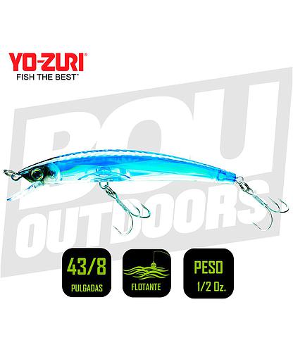 YO-ZURI HYDRO CRYSTAL MINNOW 4 3/8 PULG 1/2OZ BLUE TIGER F1146C24