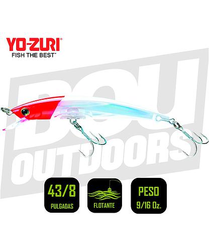 YO-ZURI HYDRO CRYSTAL MINNOW 4 3/8 PULG 9/16OZ RED HEAD F1149C5