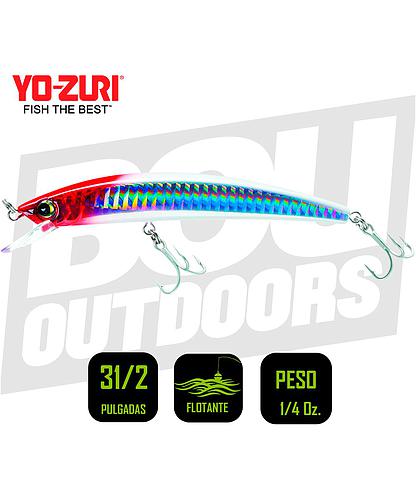 YO-ZURI HYDRO CRYSTAL MINNOW 3 1/2 PULG 1/4OZ RED HEAD R1123HRH