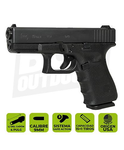 PISTOLA GLOCK 19 GEN 4 CAL. 9MM