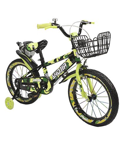 BICICLETA NIÑO SHBEJIA RIN 16 VERDE CAMO CON CANASTA MCXS