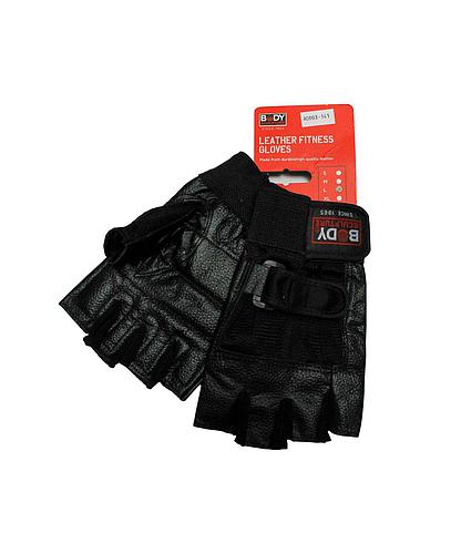 GUANTES P/PESAS CUERO-SPANDEX SOL-BW86-BK-L (NC)