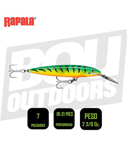 RAPALA CDMAG18FT COUNTDOWN MAGNUM LURE 7PULG 2 3/8OZ FIRETIGER SINKING