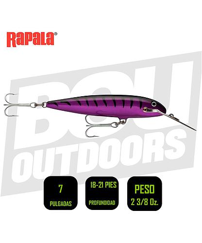 RAPALA CDMAG18PM COUNTDOWN MAGNUM LURE 7PULG 2 3/8OZ PURPLE MACKEREL SINKING