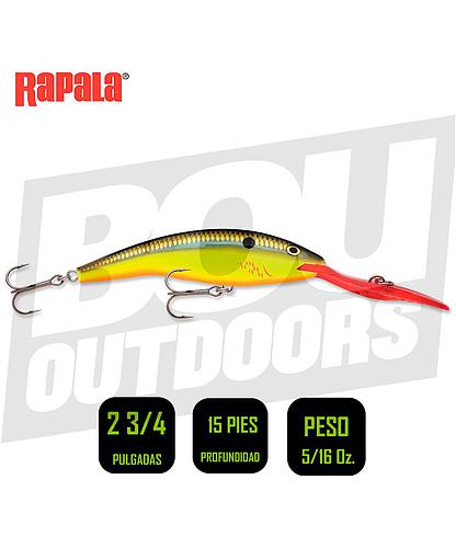 RAPALA TDD07BHO DEEP TAIL DANCER CRANKBAIT 2 3/4PULG 5/16OZ BLEEDING HOT OLIVE FLOATING