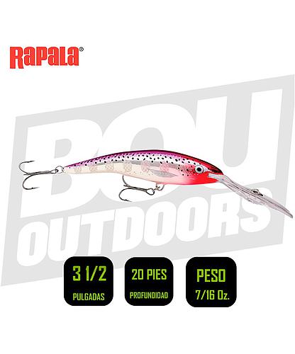 RAPALA TDD09PCLF DEEP TAIL DANCER CRANKBAIT 3 1/2PULG 7/16OZ PURPLE CLOW FLASH FLOATING