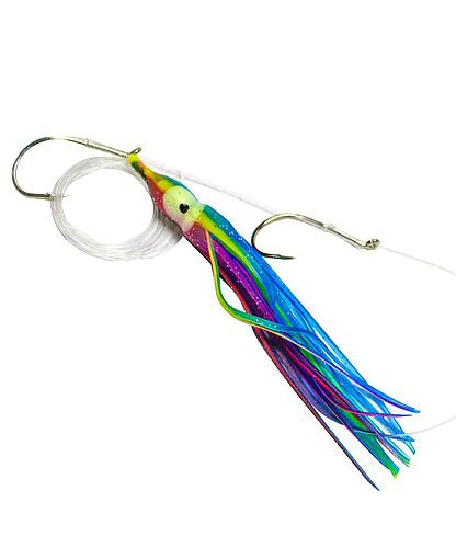 SQUID RIGGED SQDR45124 4.5 PULG PURPLE/BLUE/GREEN/PINK STRIPE