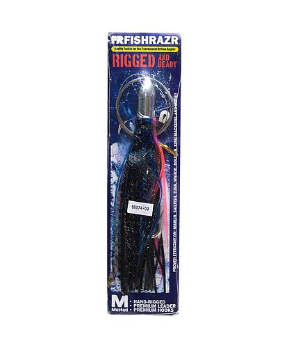 RIGGED WAHOO BULLET FISH RAZR FR466 PURPLE/BLACK SKIRT