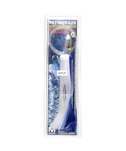 FISH RAZR FR404 9PULG RIGGED CHROME CATCHER BLUE/WHITE