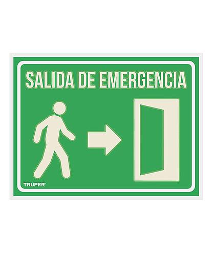 LETRERO SALIDA DE EMERGENCIA TRUPER 18348