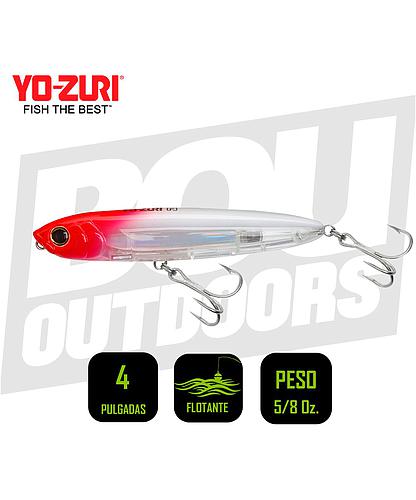 YO-ZURI INSHORE TOPKNOCK PENCIL 4 PULG 5/8 OZ RED HEAD R1350C5