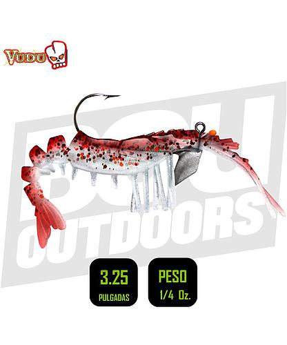 SHRIMP VUDU 3.25 PULG 1/4 OZ RED PEPPER 2PK E-VS35-14-49