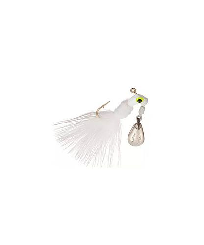 MARABOU JIG 1/8 OZ WHITE/WHITE STRIP 1003-001