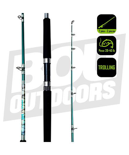 CAÑA PESCA TROLLING HURRICANE 7 PIES 20-40LB MK-701TRL