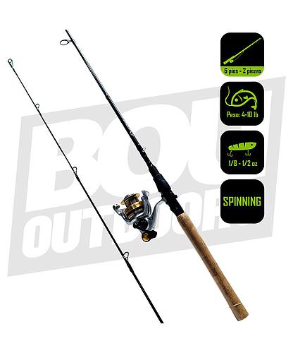 CAÑA PESCA C/CARRETE SPINNING QUANTUM 7 PIES SR20662MLA.NS4