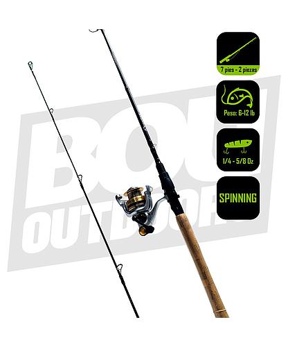 CAÑA PESCA C/CARRETE SPINNING QUANTUM 7 PIES SR40702MA.NS4