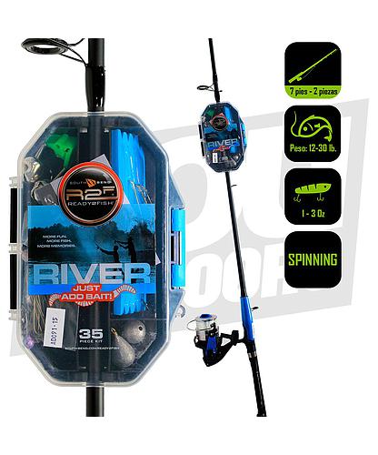 CAÑA PESCA C/CARRETE SPINNING R2FISH RIVER R2F4-JABR-S