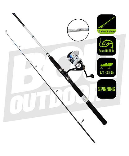 CAÑA PESCA C/CARRETE SPINNING OKUMA 8 PIES TXP-802M-60