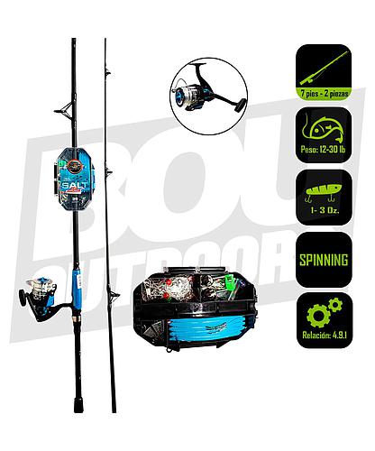 CAÑA PESCA C/CARRETE SPINNING R2FISH R2F4-JABS-S