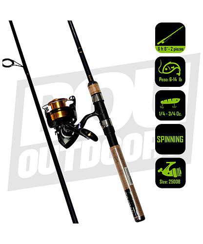 CAÑA PESCA C/CARRETE SPINNING DAIWA D-SHOCK 25/6.6 DSK25-2B/F662M
