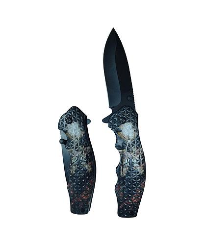 NAVAJA DOBLAR SKULL DESIGN HANDLE 4.5PULG KS 1331-SK3