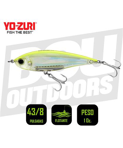 YO-ZURI INSHORE TWITCHBAIT 4 3/8 PULG 1OZ CHARTREUSE R1348GHCS