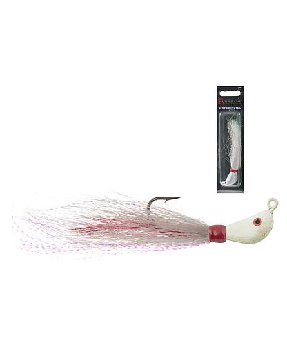 HURRICANE PLUMERO STRIPER BUCKTAIL WHITE 1 OZ SBJ10-1