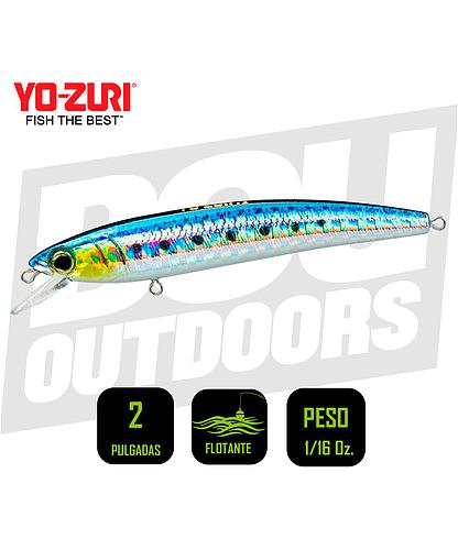 YO-ZURI PINS MINNOW 2 PULG 1/16 OZ SARDINE FLOATING F1161GHIW