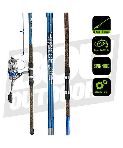 SPINNING COMBO BLUEFIN HURRICANE 10 PIES BF102S/3170