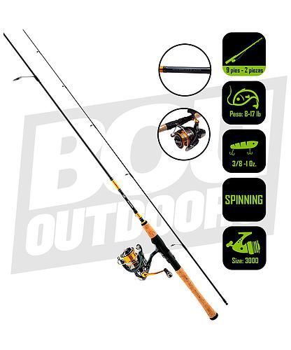 CAÑA PESCA C/CARRETE SPINNING DAIWA REVROS LT 40/9 REVLT40-4BI/G902M