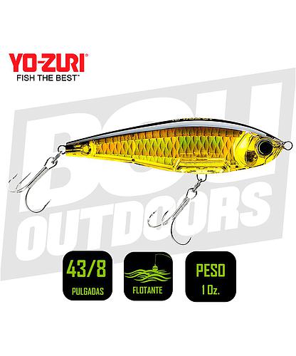 YO-ZURI INSHORE TWITCHBAIT 4 3/8 PULG 1OZ GOLD BLACK R1348HGBL