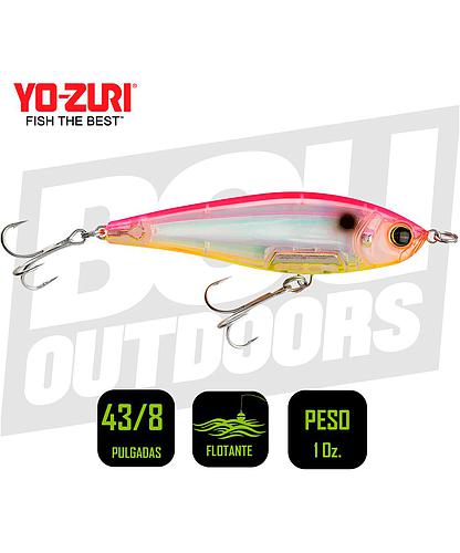 YO-ZURI INSHORE TWITCHBAIT 4 3/8 PULG 1OZ PNK SILV CHARTREUSE R1348PSCL