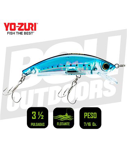 YO-ZURI INSHORE MINNOW FLOATING 3 1/2 PULG 7/16OZ  SARDINE R1212GHIW