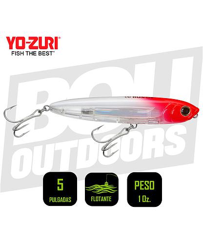 YO-ZURI INSHORE TOPKNOCK PENCIL 5 PULG 1OZ 3D RED HEAD R1369C5