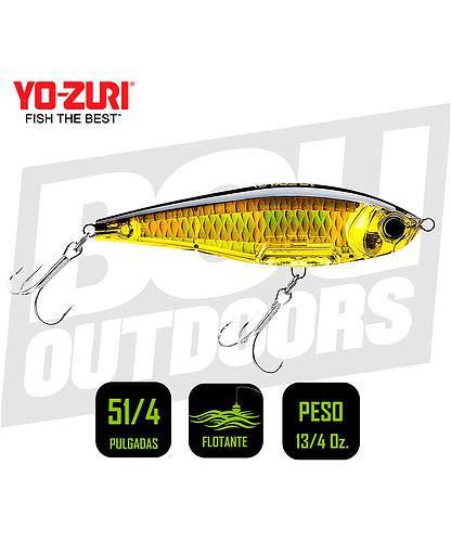 YO-ZURI INSHORE TWITCHBAIT 5 1/4 PULG 1 3/4OZ GOLD BLACK R1349HGBL