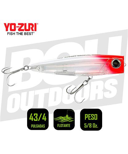 YO-ZURI INSHORE POPPER 4 3/4 PULG 1 5/8OZ RED HEAD R1412C5