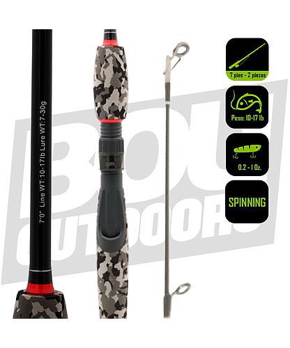 CAÑA PESCA SPINNING BLACK EAGLE 7PIES S-BE-ROD-7N