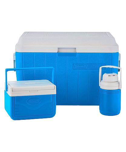 COMBO 3 PZAS. HIELERA 54QT AZUL COLEMAN 780G (PROMO)