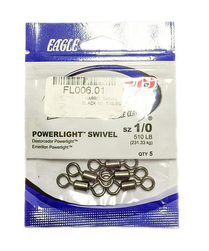 BARREL SWIVEL BLACK 1/0 - 510LBS