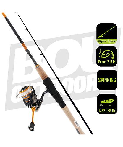 CAÑA PESCA C/CARRETE SPINNING DAIWA REVROS LT 20/6PIE 6PULG REVLT20-4BI/G665UL-6C